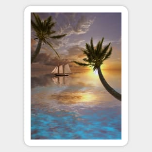 Tropical waters Sticker